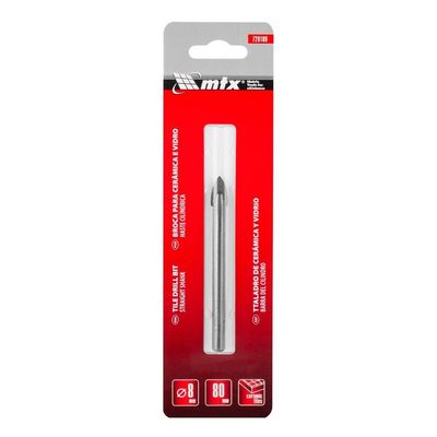 Broca Para Cerâmica E Vidro 8mm Haste Cilíndrica Mtx