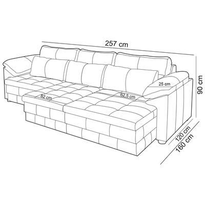 Sofá Retrátil Para Sala de Estar 3 Lugares 257cm Riza S03 Couro Bege Pérola - Lyam Decor