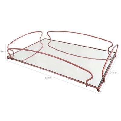 Bandeja Espelhada Retangular Grande 55x34cm