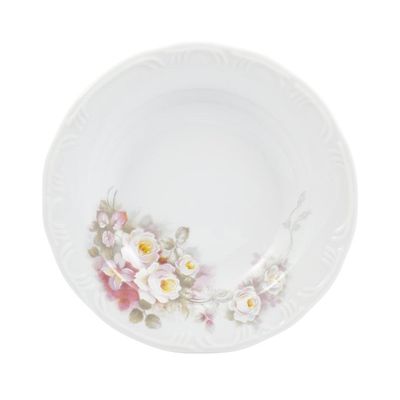 Jogo 12 Pratos Fundos Eterna 23 cm Porcelana Schmidt