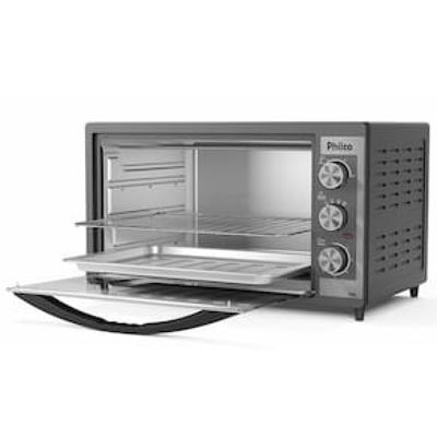 Forno Elétrico Philco PFE52P 50L Timer de 60 minutos Dupla Resistência Preto preto / 220