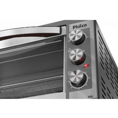 Forno Elétrico Philco PFE52P 50L Timer de 60 minutos Dupla Resistência Preto preto / 220