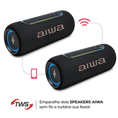 Caixa de Som Speaker AIWA SP-05-LB 30W Bluetooth IPX5 Bivolt