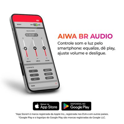 Caixa de Som Speaker AIWA SP-05-LB 30W Bluetooth IPX5 Bivolt