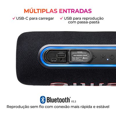 Caixa de Som Speaker AIWA SP-05-LB 30W Bluetooth IPX5 Bivolt