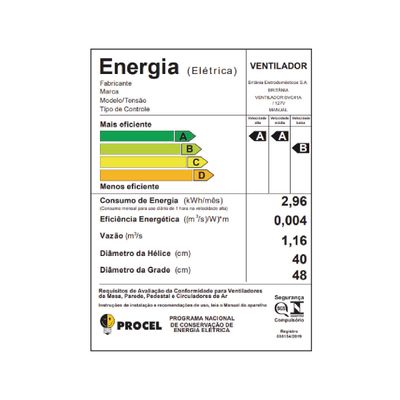 Ventilador de Coluna Britânia 6 Pás de 40cm 160W BVC41A 127V