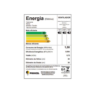 Ventilador de Coluna Britânia Maxx Force 6 Pás 75W BVC31A 127V