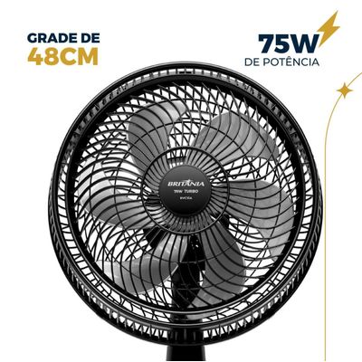 Ventilador de Coluna Britânia Maxx Force 6 Pás 75W BVC31A 127V