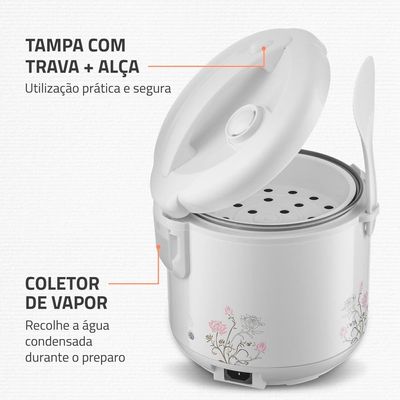 Panela Elétrica de Arroz Mondial Bianca Rice NPE-05 5 Xícaras - Branca Branco / 110
