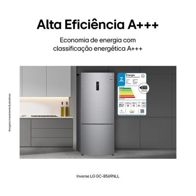 Geladeira LG Frost Free Inverse Conectividade Inteligente Inox Look - 451L Inox / 110