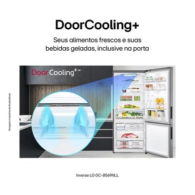 Geladeira LG Frost Free Inverse Conectividade Inteligente Inox Look - 451L Inox / 110