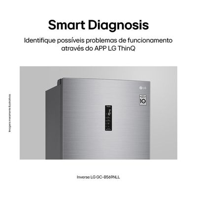 Geladeira LG Frost Free Inverse Conectividade Inteligente Inox Look - 451L Inox / 110