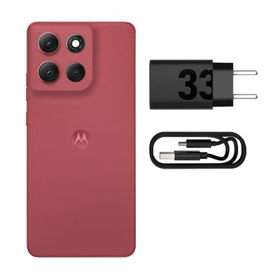 Smartphone Motorola Moto G86 5G Tela 6.7" pOLED 256GB 8GB RAM Câmera 50MP 4K IP69 Desbloqueado Vermelho