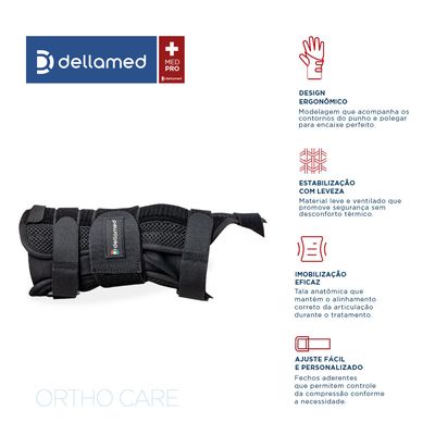 Órtese Longa com Polegar Direito Ortho Care Dellamed M