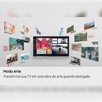 Smart TV 43” QLED 4k Samsung QN43LS03FAGXZD The Frame Vision AI 2025 Modo Arte Antirreflexo
