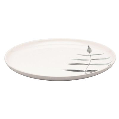 Aparelho de Jantar Oxford Samambaia 20 Peças Cerâmica Esmaltada Verde e Off White