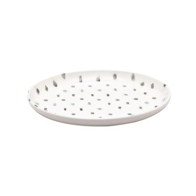 Aparelho de Jantar Oxford Samambaia 20 Peças Cerâmica Esmaltada Verde e Off White