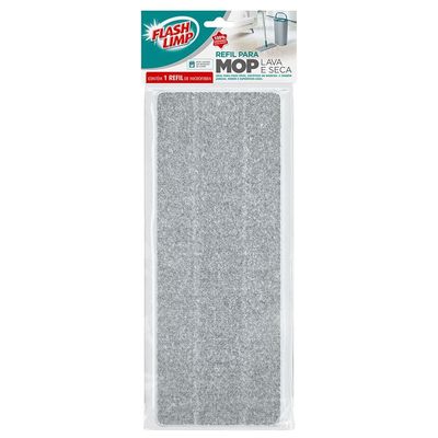 Refil para Mop FlashLimp Lava e Seca - Cinza