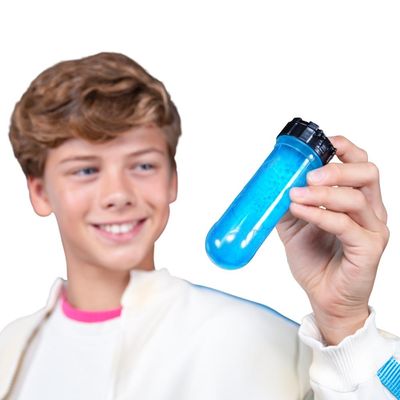 Kit 2 Tubo de Ensaio com 5 Mini Bonecos Swarms MrBeast Lab