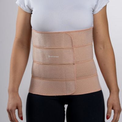 Faixa Abdominal 4 Painéis Ortho Care Dellamed G / Bege