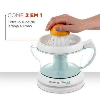 Espremedor de Frutas Mondial Turbo Citrus E-01 - Branco branco / 220