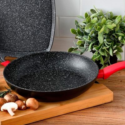 Frigideira Bergner Toledo em Alumínio Forjado com Revestimento em Marble e Fundo de Indução 20 cm – Preta