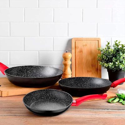 Frigideira Bergner Toledo em Alumínio Forjado com Revestimento em Marble e Fundo de Indução 20 cm – Preta