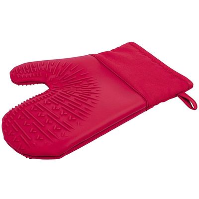 Luva de Silicone Euro com Tecido Vermelha - 26,5cm