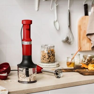 Mixer de Mão KitchenAid KEB54AV Acessórios e Velocidade Variável Vermelho 110V