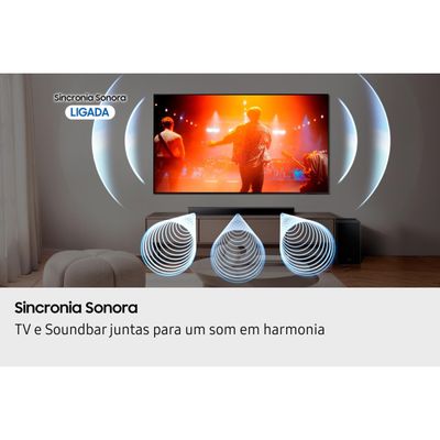 Soundbar Samsung B-Series HW-B650F/ZD 370W Bluetooth 3.1 Canais Dolby Audio Preto
