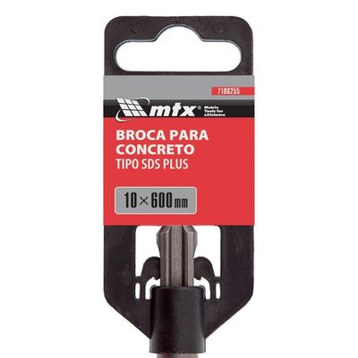 Broca Concreto Sds Plus 10x600mm 1pc Mtx Ponta W