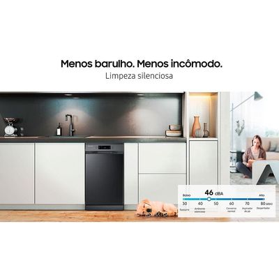 Lava-Louças Samsung DW50C6070FG/AZ 10 Serviços com Display de LED 110V – Black Inox