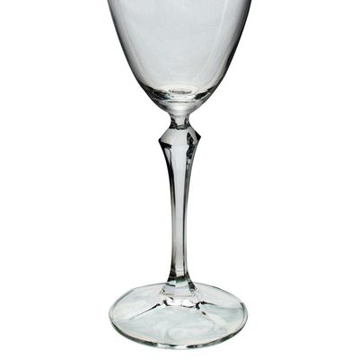 Conjunto de Taças para Água Bohemia Silver Rim 350ml - 6 Peças