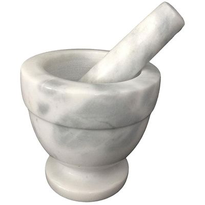 Pilão com Socador Dynasty em Mármore  Branco