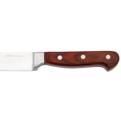 Conjunto Faca e Garfo Trinchante Fracalanza Hanzo Wood - 2 Peças