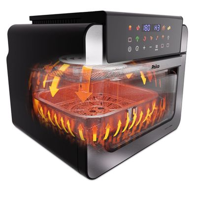 Air Fryer Oven Philco 15L Dupla Resistência 1800W PAF15B 127V