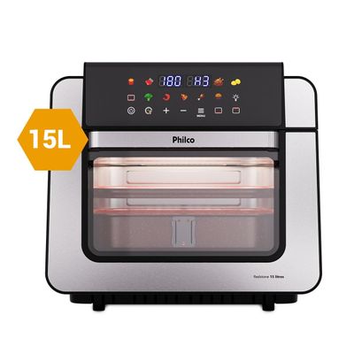 Air Fryer Oven Philco 15L Dupla Resistência 1800W PAF15B 127V