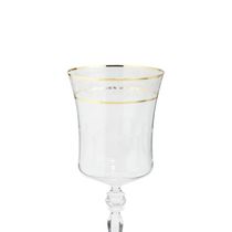 Jogo de taças para água Bohemia Grace em cristal 300ml 6 peças ouro rim