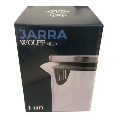 Jarra em vidro com tampa em aço escovado Wolff Mesa 27728 1 litro