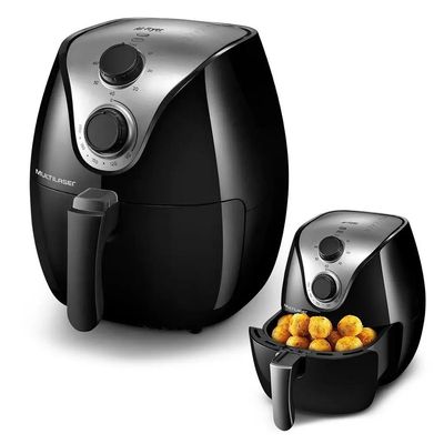 Fritadeira AirFryer Multilaser familia 4litros original CE021 127v Preto