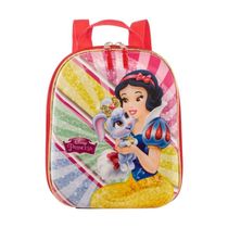 Mochila Escolar Infantil de Costas Branca de Neve Vermelha