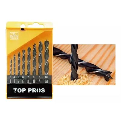 Jogo de Brocas para Madeira com 8 Peças de 03mm a 10mm