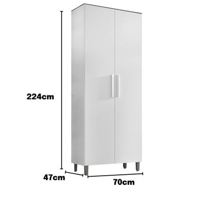 Armario Lavanderia Melissa 2 Pts  2,24m Branco
