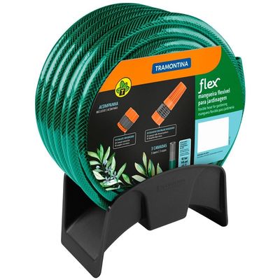 Mangueira Tramontina Flex com Suporte 15 metros - Verde