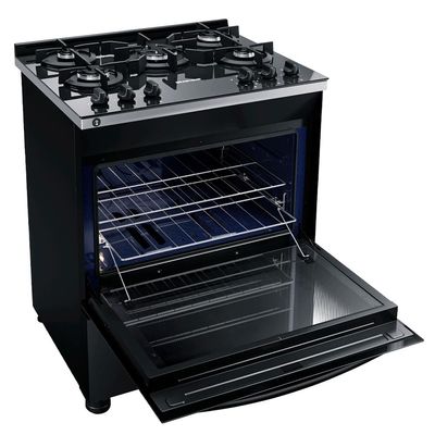Fogão Brastemp 5 Bocas BFS5VCE com Mesa De Vidro e Turbo Chama Bivolt - Preto
