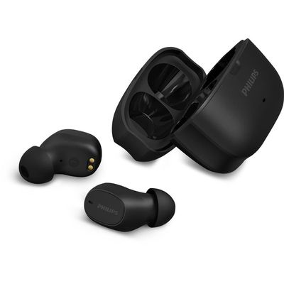 Fones de Ouvido True Wireless Philips TAT2500BK/00 Bluetooth Cancelamento de Ruído 24h Bateria Preto