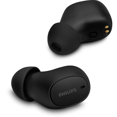 Fones de Ouvido True Wireless Philips TAT2500BK/00 Bluetooth Cancelamento de Ruído 24h Bateria Preto