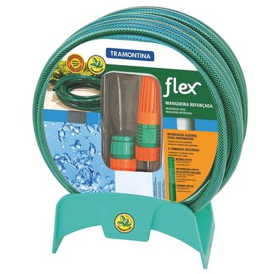 Mangueira Tramontina Flex 20m PVC com Suporte Fixo - Verde