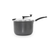 Pipoqueira Multiflon 22cm 5,6L Antiaderente com Tampa de Vidro Cinza