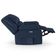 Poltrona Do Papai Reclinável Pietra Elétrica Led Massagem Fh9 Pu Azul - Mpozenato